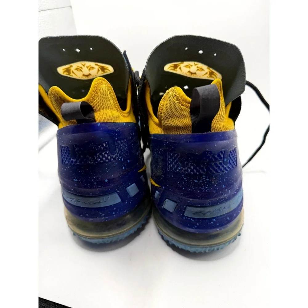 Nike LeBron 18 Lakers Heritage CQ9283-006 Men 11.5 Sneaker Black Basketball Shoe